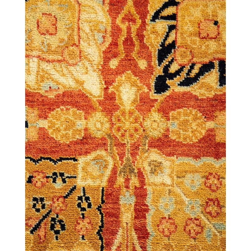 Overton Hand Knotted Wool Vintage Inspired Traditional Ottoman Red Area Rug - 4' 7" x 5' 10"