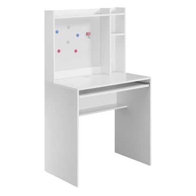Student Desk with Bulletin Board & Shelves - Home Office Workspace with Storage - 54.25" Height