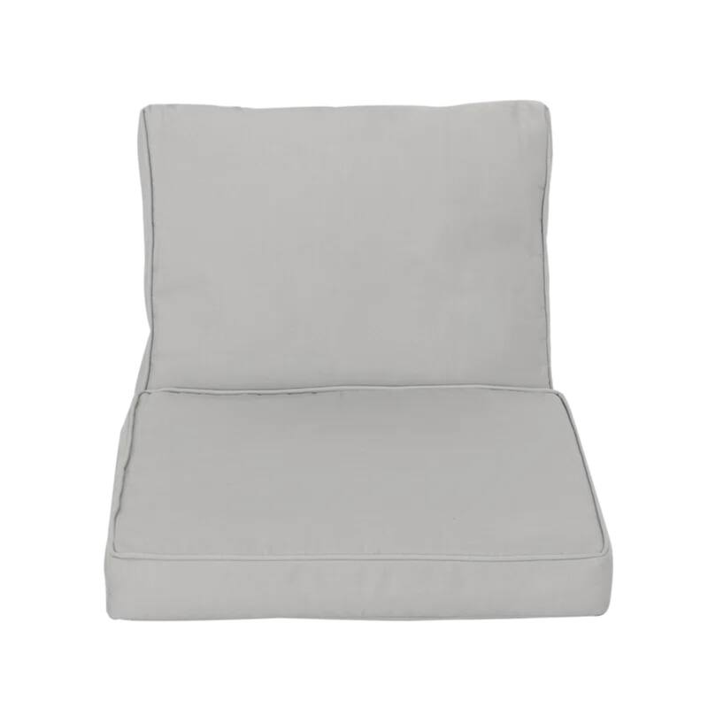 Roomfitters Honolulu Club Chair Cushion Set, Back and Seat Cushions, Water Repellent Fabric - Silver