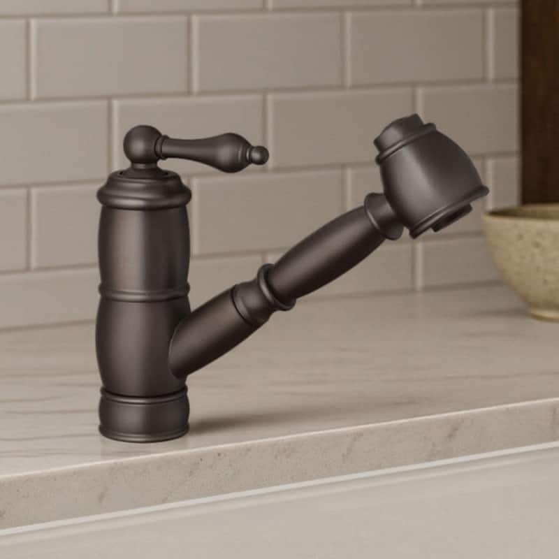 Whitehaus Vintage III Plus 1.5 GPM Single Hole Pull Out Kitchen Sink
