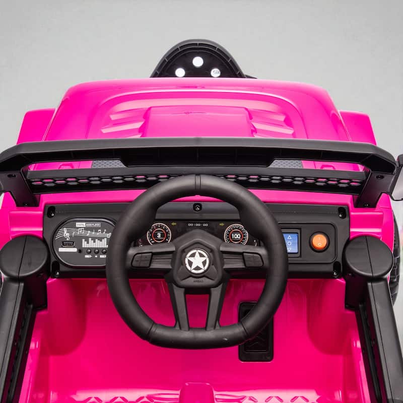 12V Kids Ride-On Electric Truck with Remote Control, 2WD, Four-Wheel Suspension, Bluetooth, MP3, LED Lights, for Ages 1-4