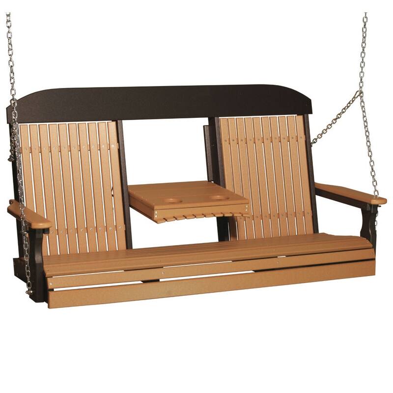 Poly Lumber Classic Swing - 5' - Cedar & Black
