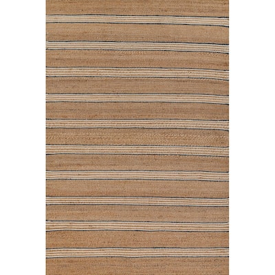 Erin Gates by Momeni Chestnut Stripe Blue Hand Woven Wool Area Rug