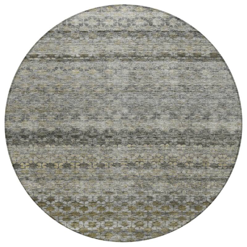 HomeRoots Striped Transitional Rectangle Outdoor Rug