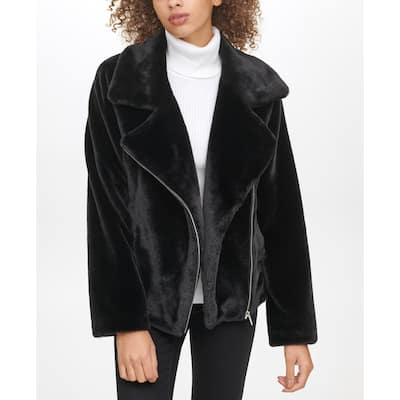 DKNY Textured Moto Jacket