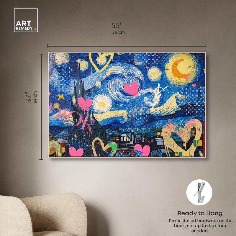 Starry Night Graffiti Canvas by Art Remedy