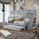 preview thumbnail 15 of 24, Twin over Full Stairway Bunk Bed with Trundle
