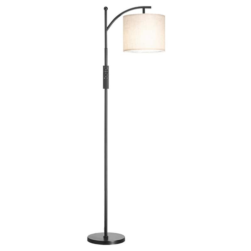Adjustable LED Floor Lamp with Remote and Foot Switch Rotating Head for Living Room or Bedroom - 61.02"H