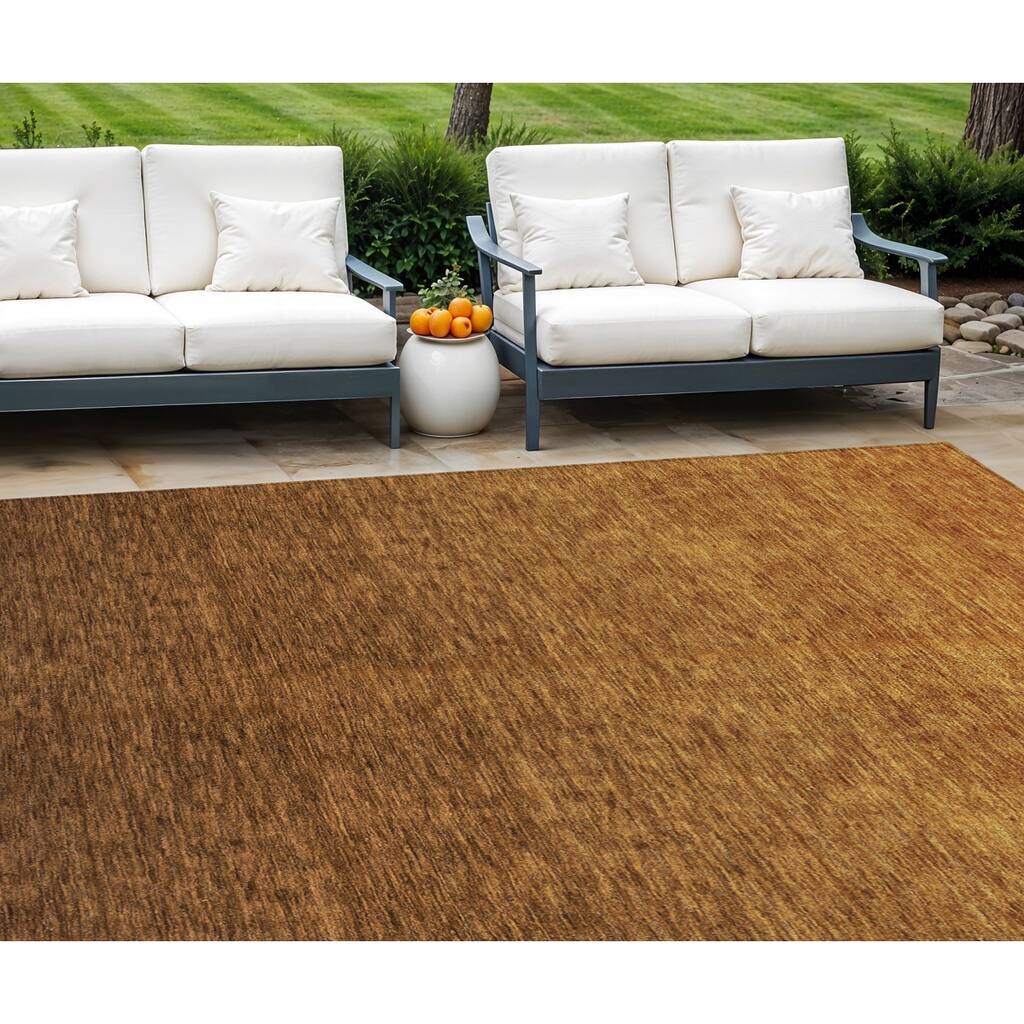 HomeRoots Ombre Transitional Rectangle Outdoor Rug