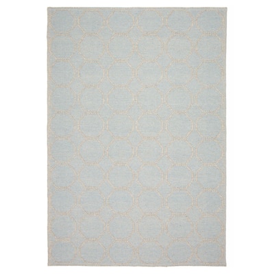 ECARPETGALLERY Braid weave Sienna Blue Wool Rug - 5'3 x 7'7