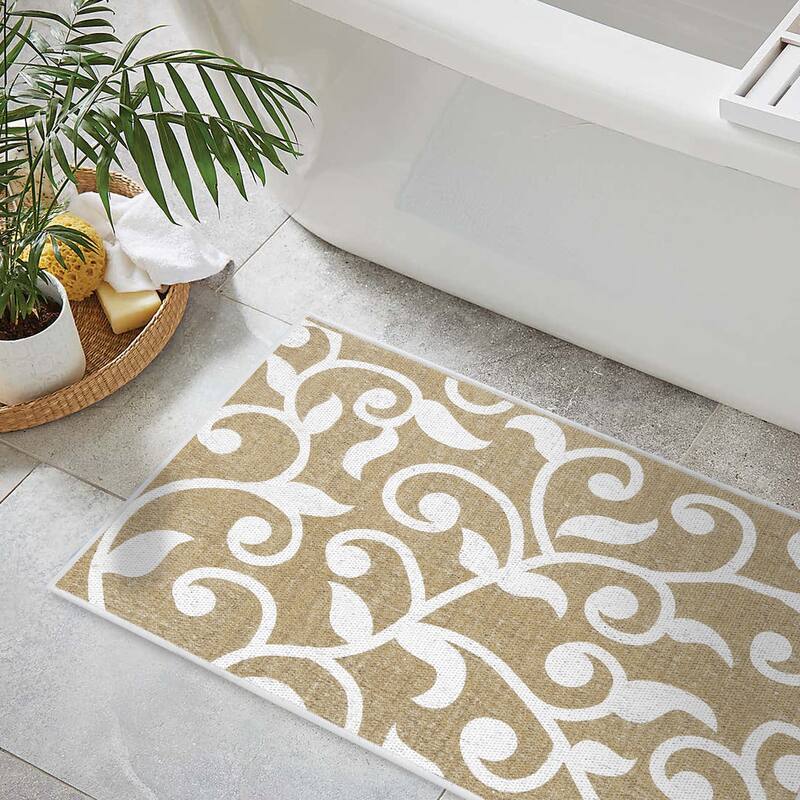 SussexHome Non-Skid Ultra-Thin Area Rugs for Laundry Room, Entryway, Bathroom and Kitchen - Washable Multipurpose Floor Mat