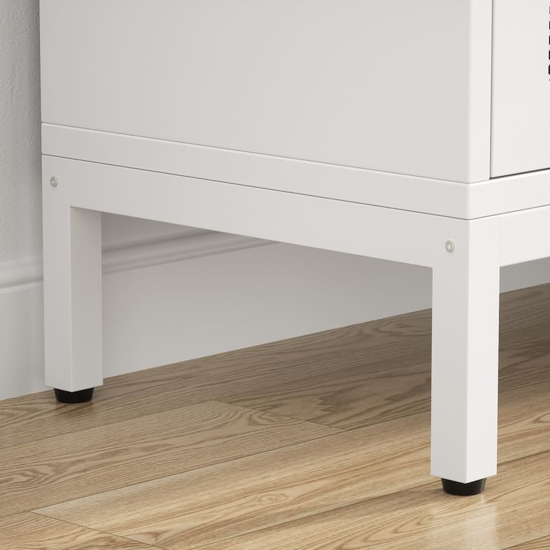 45'' W Accent Cabinet with Drawers and Charge Station, Storage Sideboard with LED Light