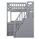 preview thumbnail 7 of 32, Full Size Loft Bed with Built-in L Shaped Desk & 3 Storage Shelves, Wooden Bedframe w/Storage Stairs & Full-Length Guardrail