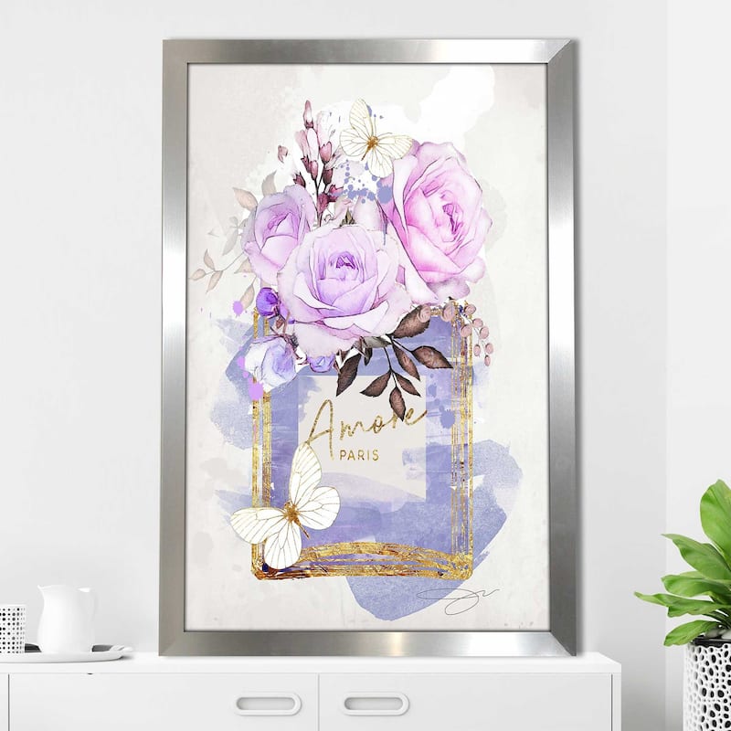"Parfum, Flowers & Butterflies (Purple)" by Jodi Print on Acrylic