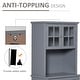 preview thumbnail 23 of 23, HOMCOM Kitchen Buffet Hutch Wooden Storage Cupboard with Framed Glass Door, Drawer and Microwave Space - 27"x15.75"x64.5"