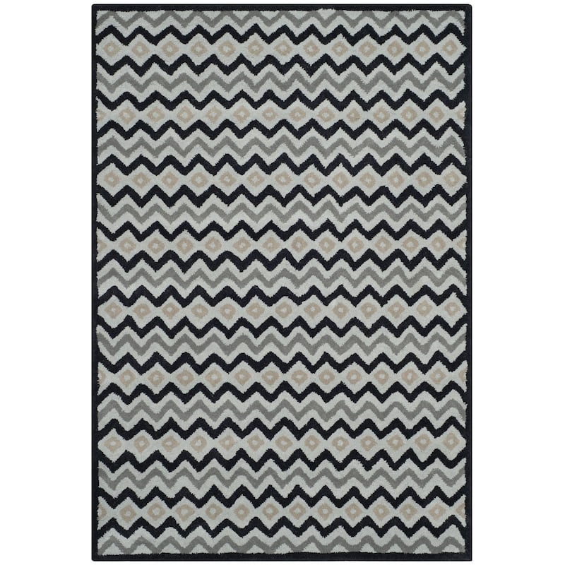 SAFAVIEH Handmade Alien Modern Wool Rug - 5' x 8' - Grey/Black