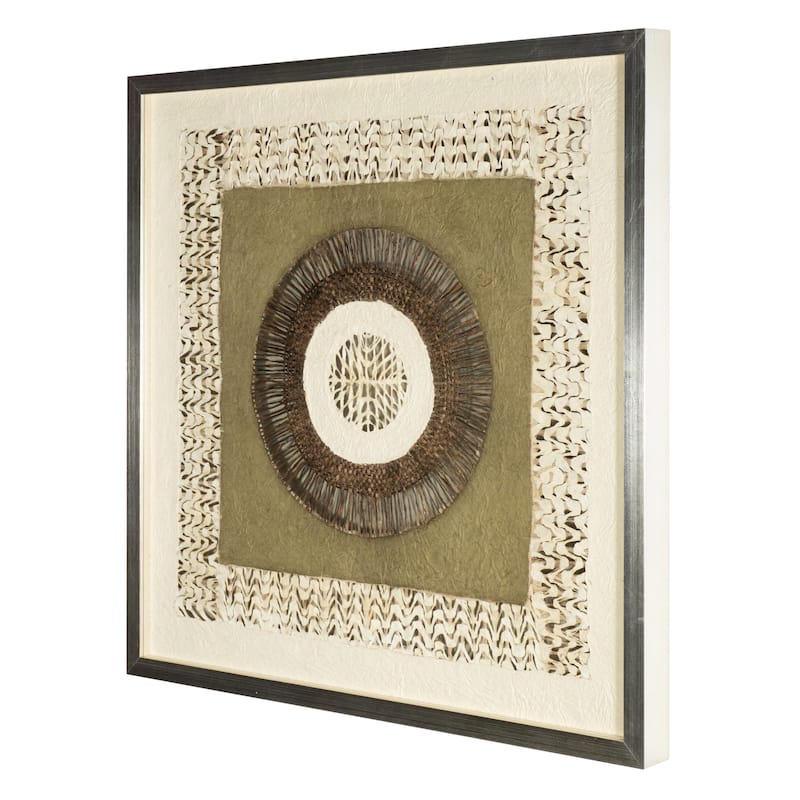 HUJI Handmade Paper Mache Art Shadow Box Wall Decor Wall Art For Bathroom Bedroom