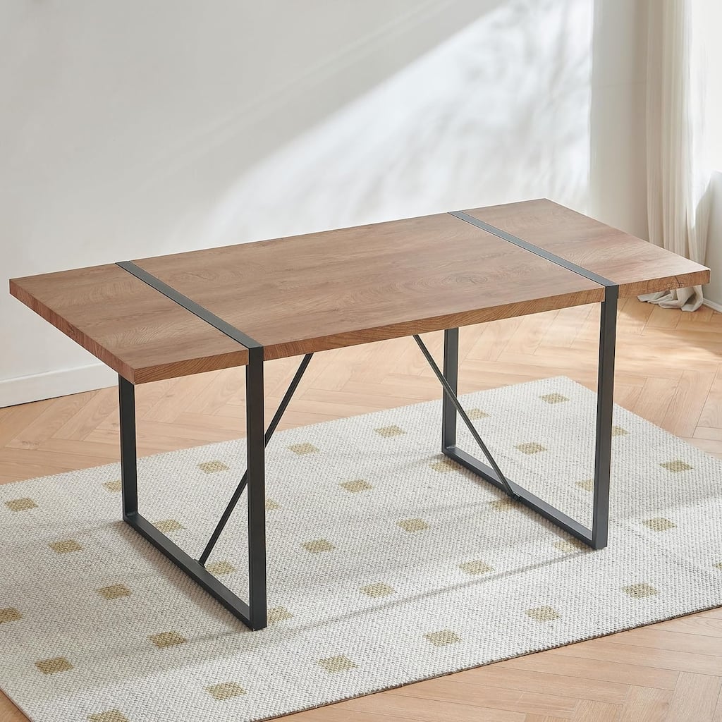 Howtai 66" Large Home Kitchen Dining Table for 6 Seat