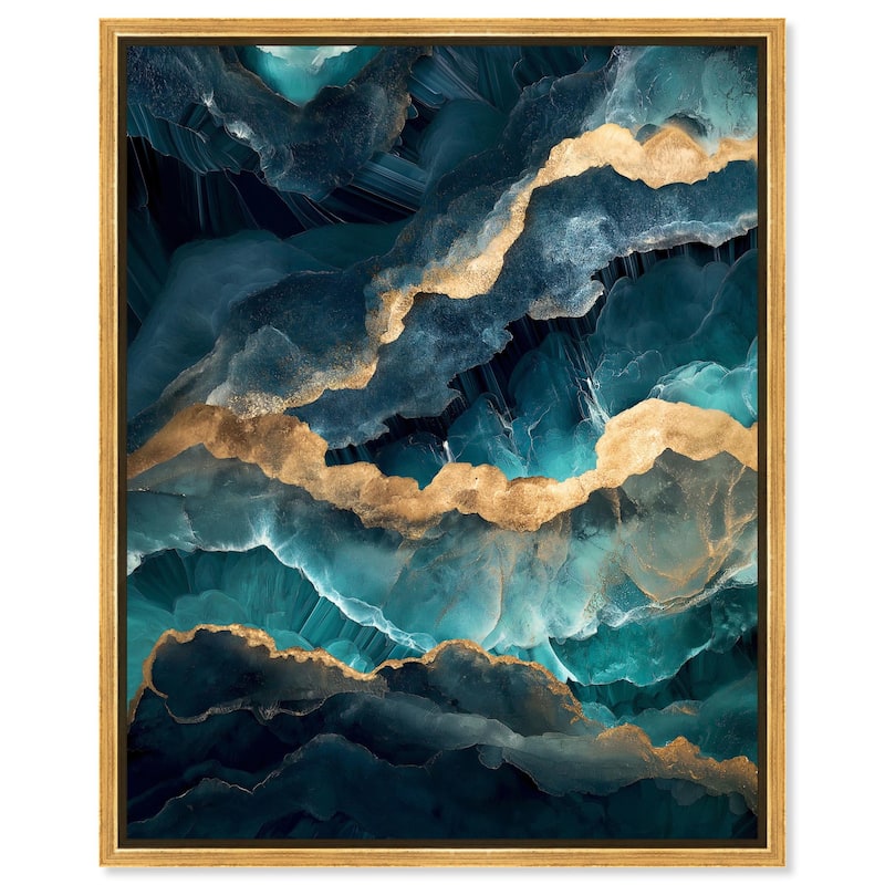 Power Edge I Canvas by Art Remedy - Gold - 24" x 30"