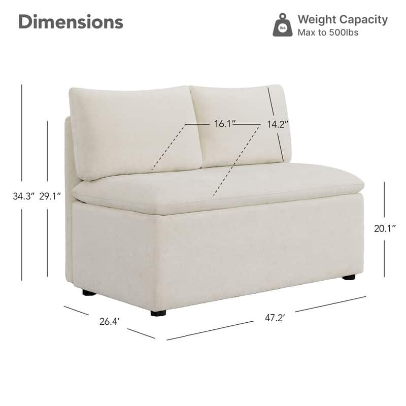 Spruce & Spring Modern 74" L-Shaped Dining Bench with Storage, Corner Breakfast Nook Banquette Bench