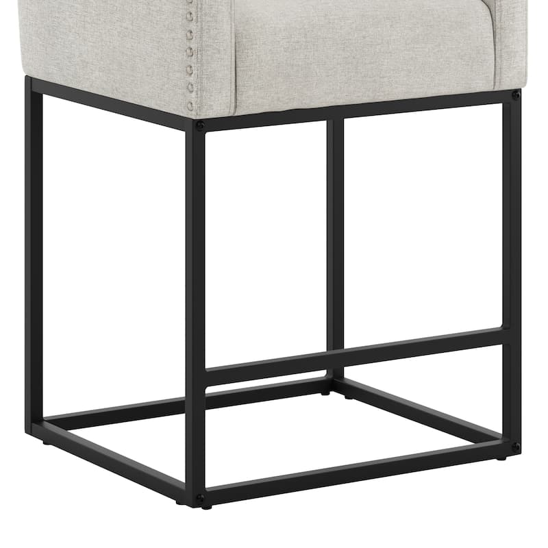 Modern Counter Height Bar Stools Fabric Upholstered Counter Stool