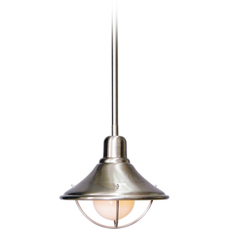 Volume Lighting Single Light 8" Wide Mini Pendant - Brushed Nickel