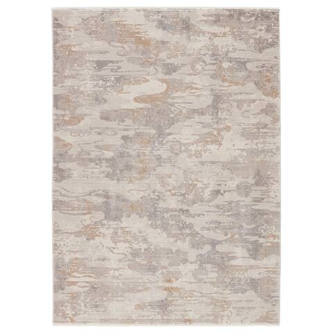 Kevin O'Brien by Jaipur Living Cumulus Abstract Tan/ Cream Area Rug