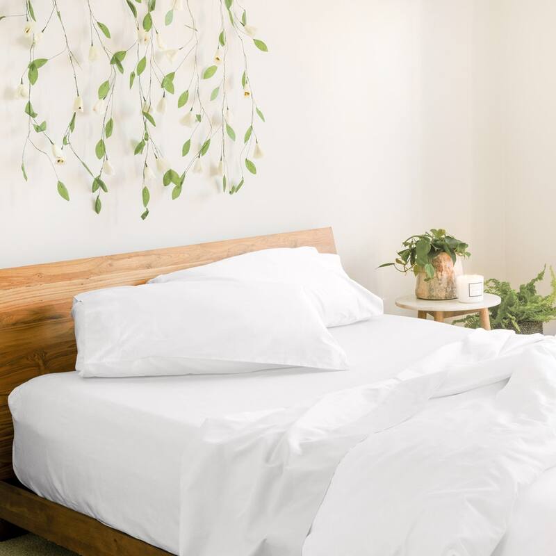 Jennifer Adams 400TC Long-Staple Cotton Sateen Sheet Sets - Queen - White