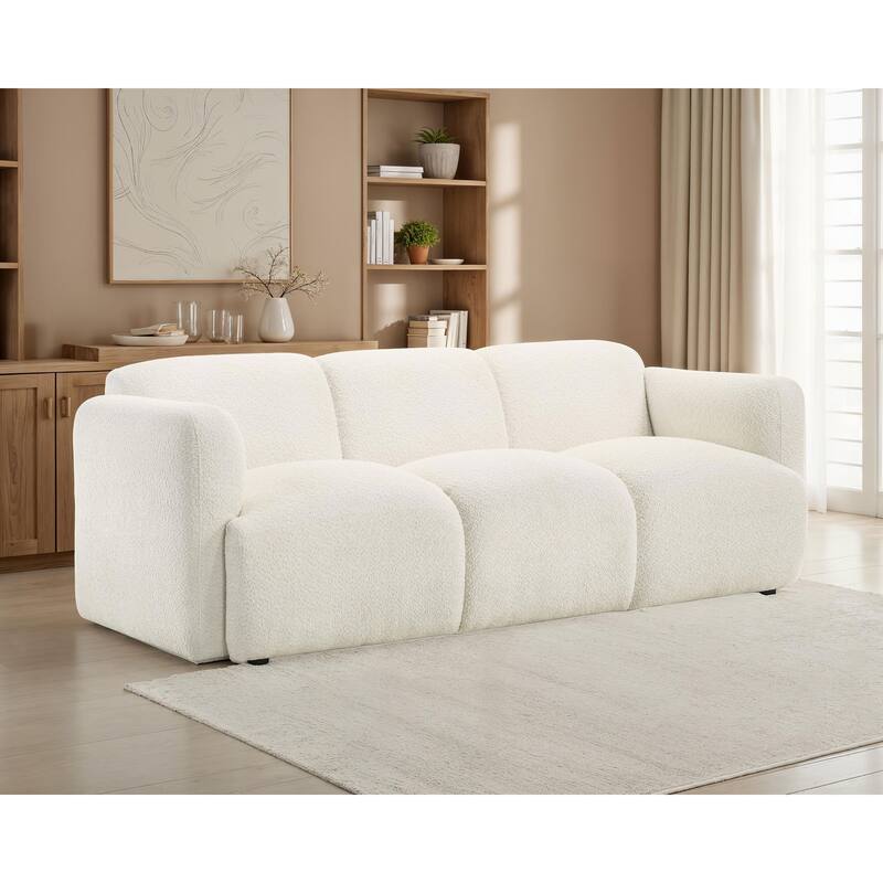 Dorset Fabric Upholstered Round Track Arm Sofa - 82" x 36.75" x 29.25"