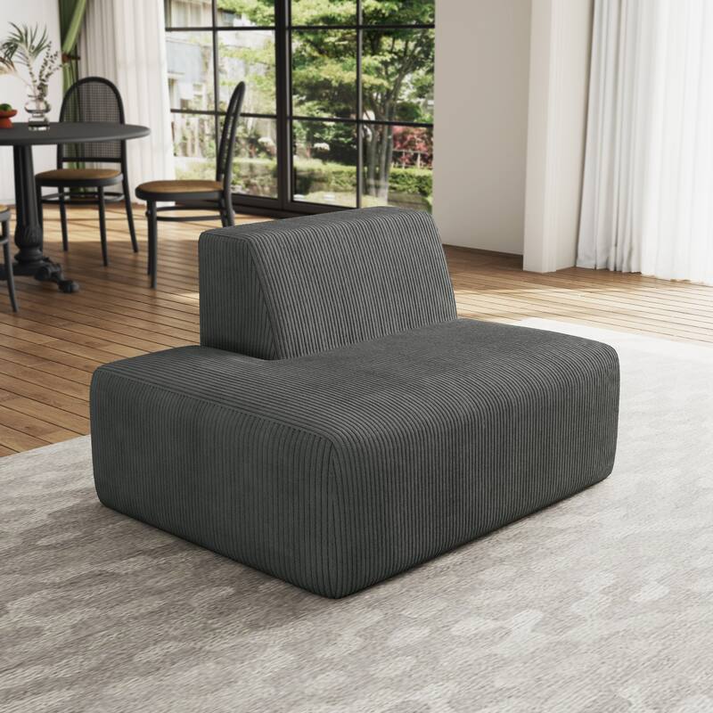 Modern Chaise Lounge Indoor Corduroy Sofa