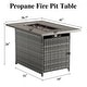 preview thumbnail 8 of 12, Fire Pit with Table Patio Rattan Sofa Swivel Chair - Grey cushion