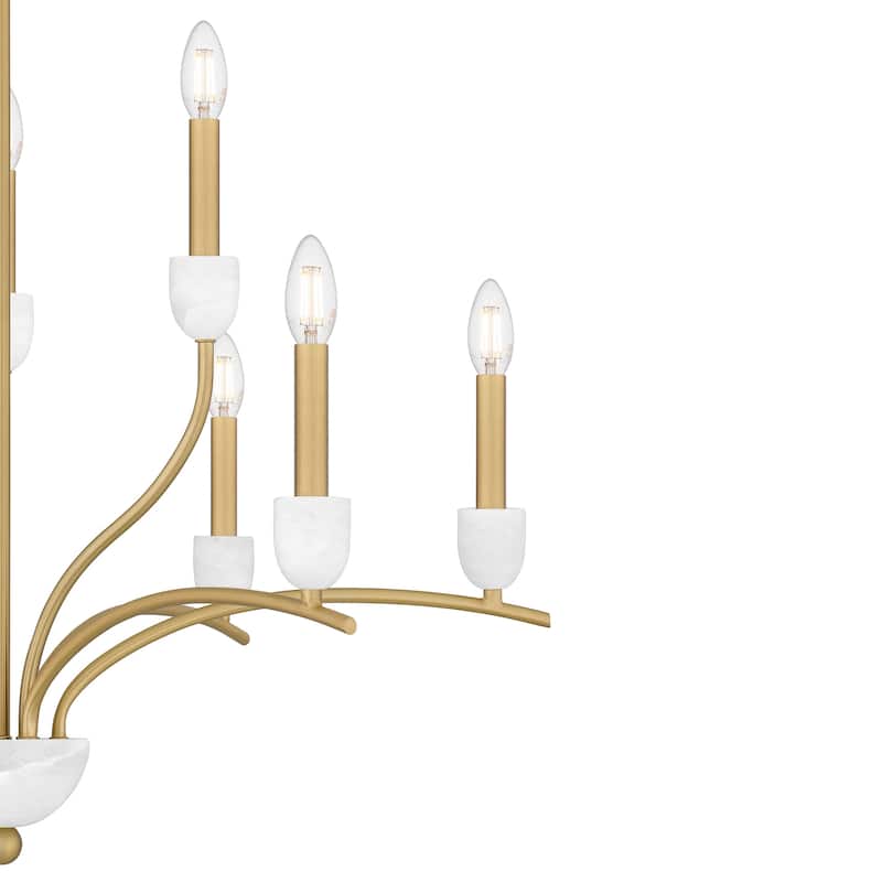 Frida 9-Light Aged Brass Chandelier