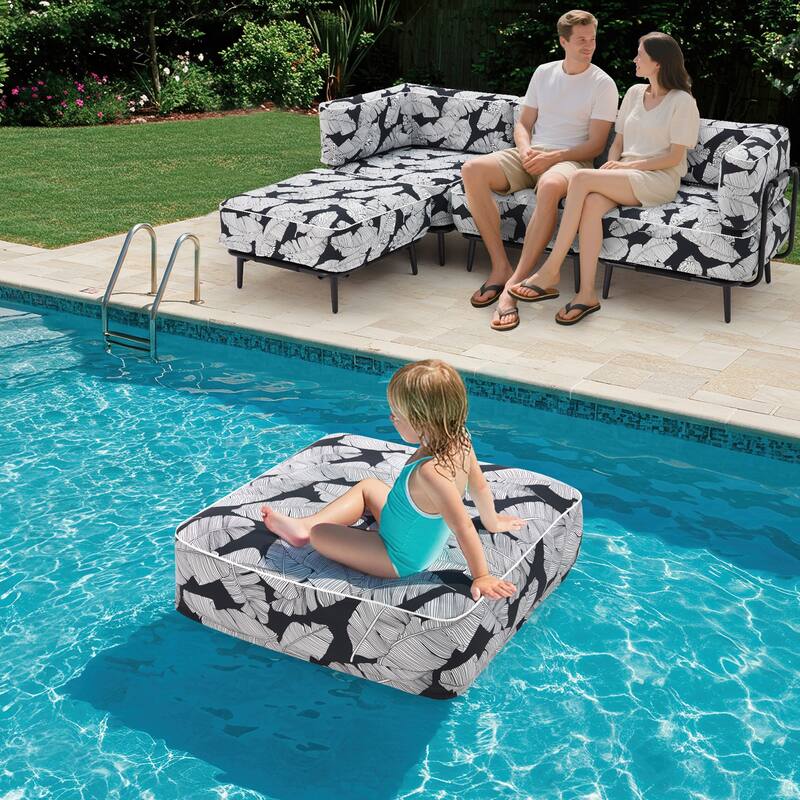 Inflatable Couch Set - Portable Outdoor Air Sofa with Aluminum Frame, Waterproof Oxford Fabric for Camping, Patio,Beach