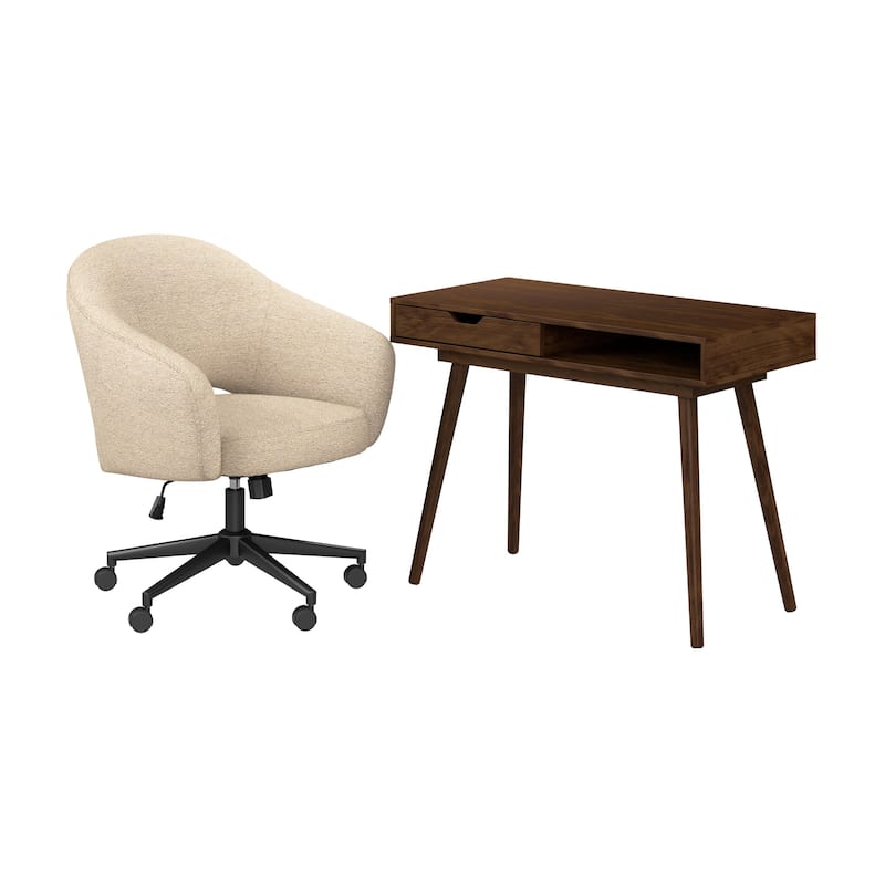 Bush Furniture Nora Small Writing Desk and Chair Set for Home Office