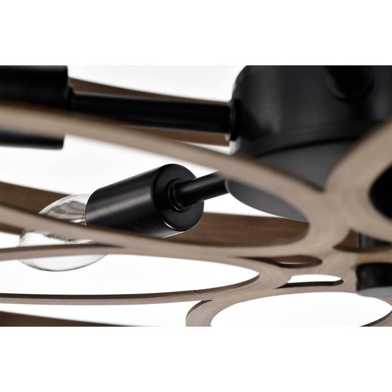 Alaina 24-inch 6 Lights 3 Blades Lighted Ceiling Fan with Remote
