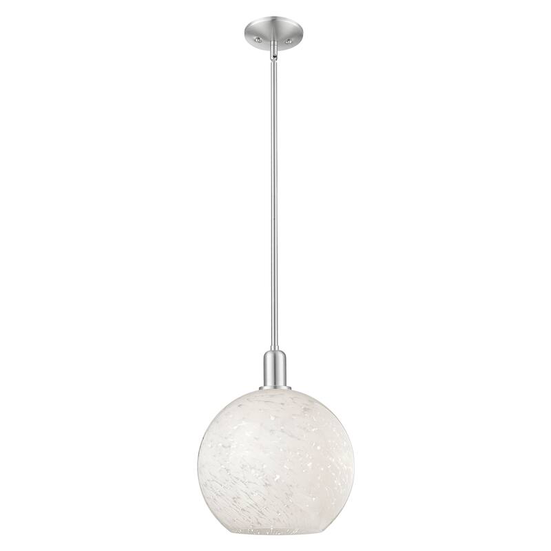 Innovations Lighting Endless Possibilities Arcadia - White Mouchette - 1 Light 12" Stem Hung Mini Pendant