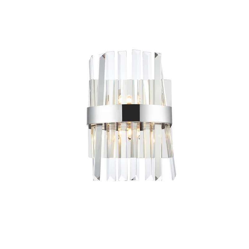 Indigo Home 8 inch crystal bath sconce - Chrome