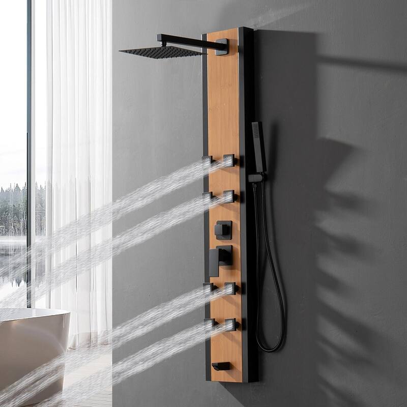 WIZ 8-Jet Modern Rainfall Shower Panel System