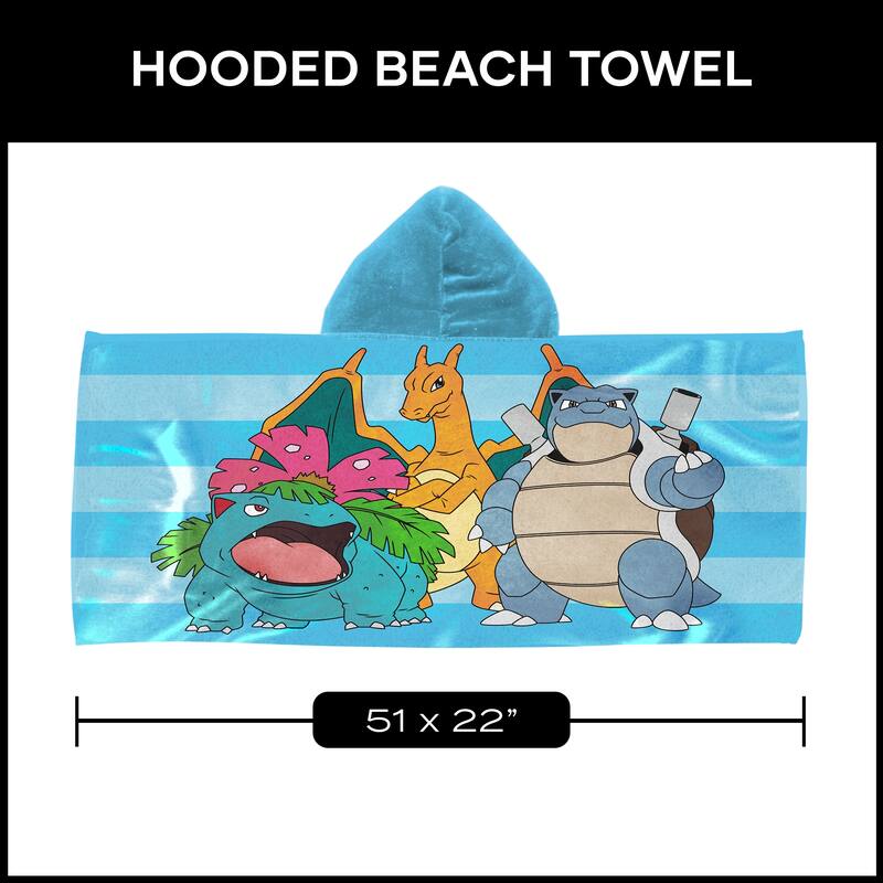 Pokemon Hooded Youth Beach Towel