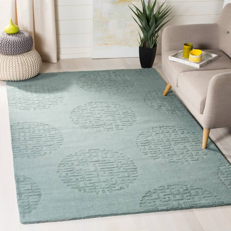 SAFAVIEH Handmade Impressions Madilyn Modern Wool Rug - 4' x 6' - Grey - Rectangle