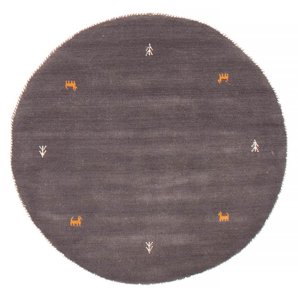 Kashkuli Gabbeh Grey Rug 3'10" x 3'10" - 3'10 x 3'10