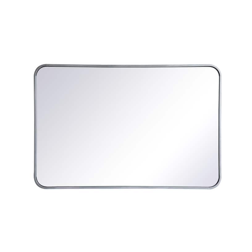 Ezra Soft Corner Metal Rectangular Mirror