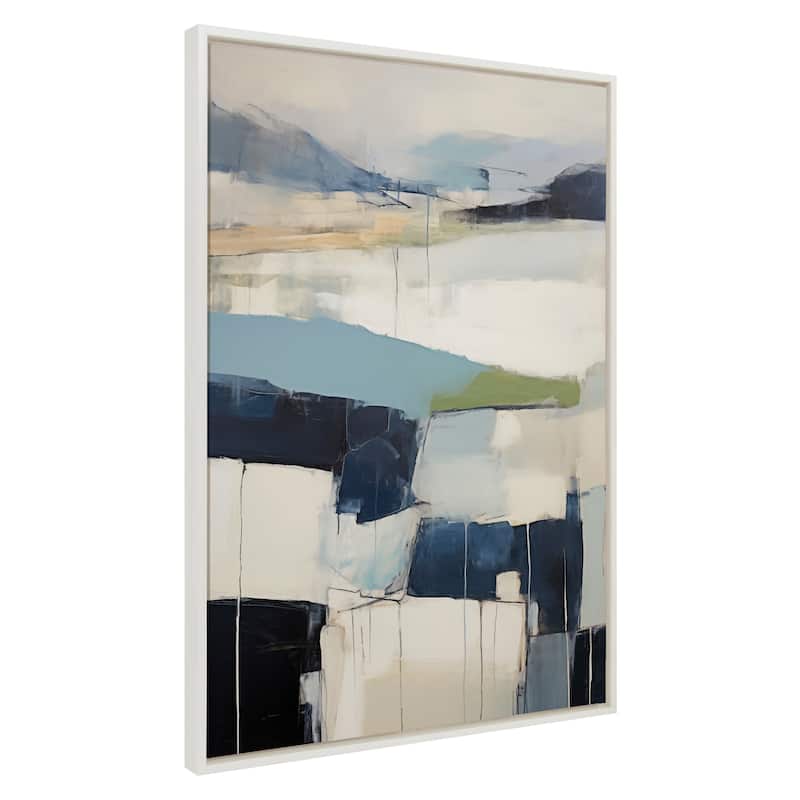 Kate and Laurel Sylvie Skyline I Framed Canvas by Amy Lighthall - 31.5x41.5 - White