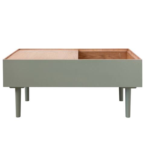 Play Table with Oak Wood Legs, 2 Sections and Sliding Top