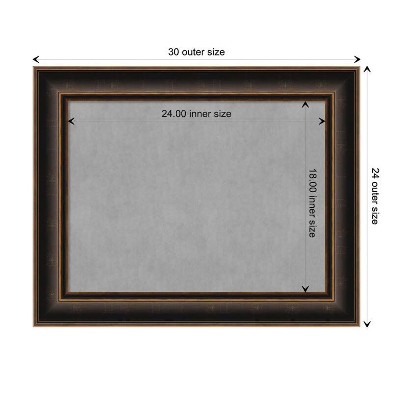 Amanti Art Villa Oil Rubbed Bronze Framed Magnetic Board - Board Size 24x18