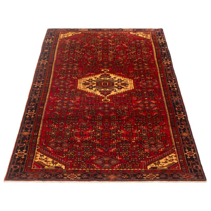 ECARPETGALLERY Hand-knotted Andelz Red Wool Rug - 4'11 x 9'1