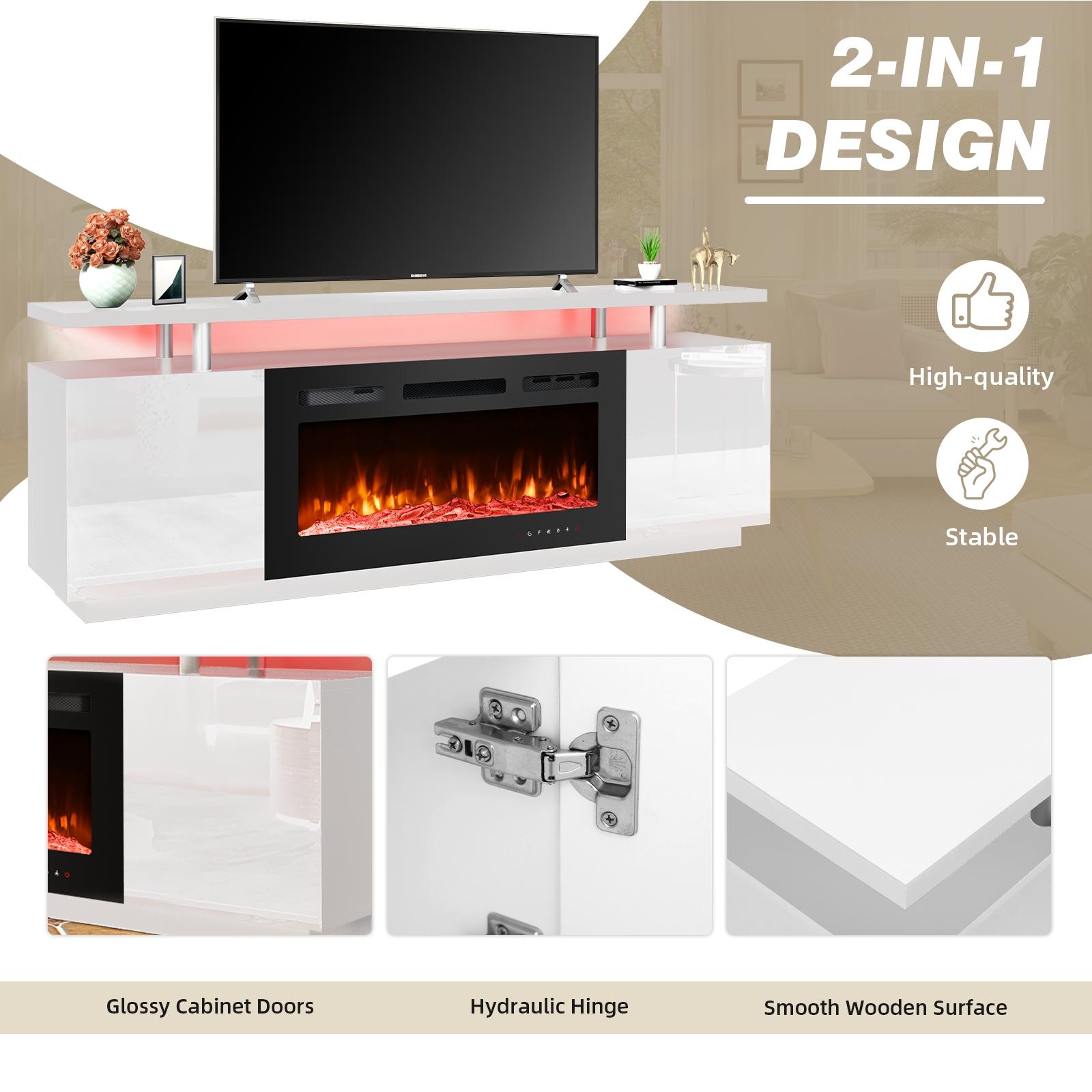 Delaine tv shop stand electric fireplace