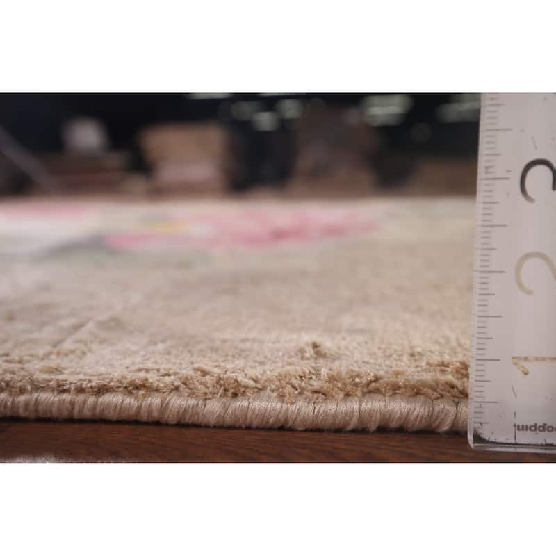 Handmade Abstract Indian Area Rug Oriental Wool & Silk Carpet - 5'4"x 8'3"