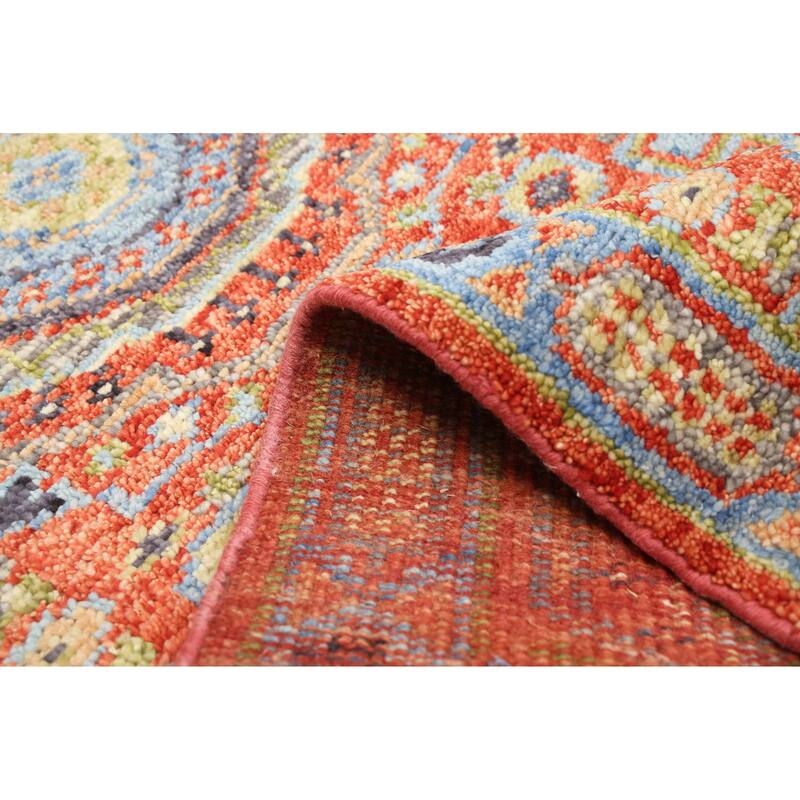 ECARPETGALLERY Hand-knotted Mamluk Light Red Wool Rug - 2'8 x 7'11