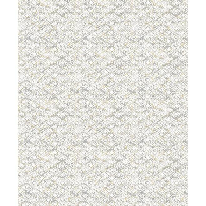 Decorline Delilah Taupe Diamond Wallpaper - 21in x 396in x 0.025in
